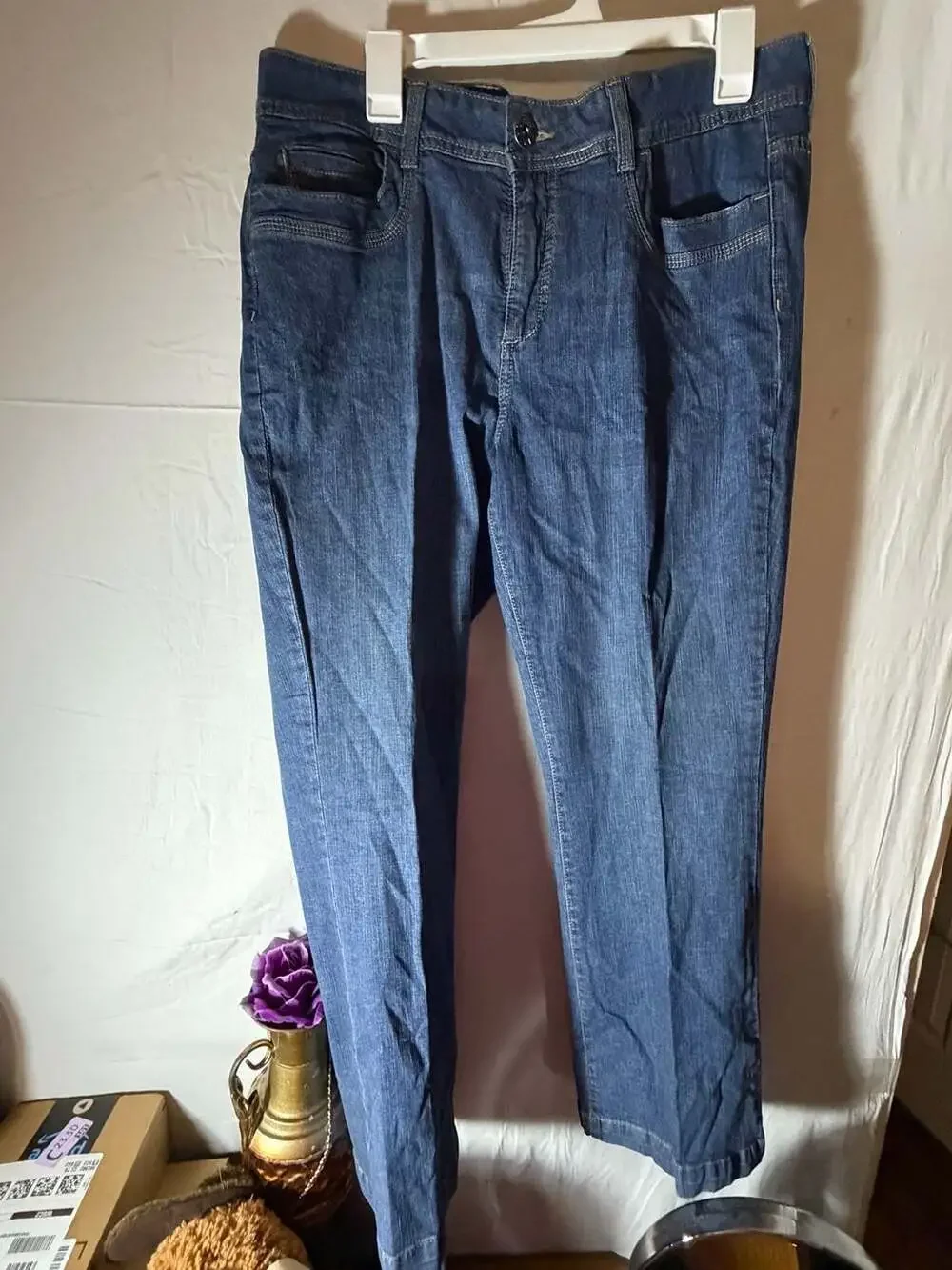 Riders by Lee Women's Blue Denim Straight Leg Jeans Size 16P